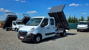 OPEL MOVANO 2.3 dci, 150 cp, 243.368 km, 3.5t, cat B,  axa dubla , 6 locuri, A/C, roti duble spate, cruise control, lada   3.2m basculabila, 2012.